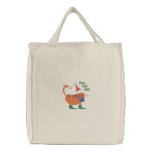 Chat de chapeau de Père Noël Sac En Toile