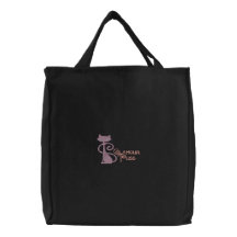 Chat de charme sac en toile