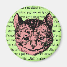 Chat de Cheshire - Alice vintage au pays des merve Magnets Pour Réfrigérateur