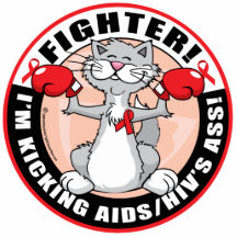Chat de combattant d'AIDS/HIV Découpage En Acrylique
