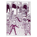 Chat de danse à la boule carte de vœux