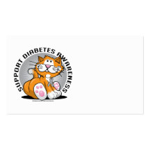 Chat de diabète modèles de cartes de visite