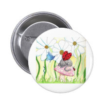 Chat de fée de coccinelle badge avec épingle