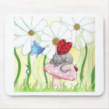 Chat de fée de coccinelle tapis de souris