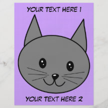 Chat de gris fumeux prospectus avec motif