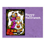 Chat de Halloween comme Alice Carte Postale