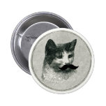 Chat de Kitty avec le Pin de moustache Badge Avec Épingle