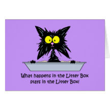 Chat de Litterbox Carte De Vœux