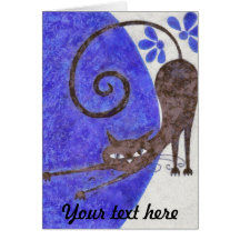 Chat de marche cartes de vœux