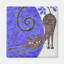 Chat de marche magnets