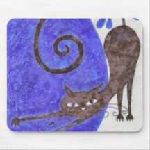 Chat de marche tapis de souris