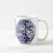 Chat de mosaïque tasse à café