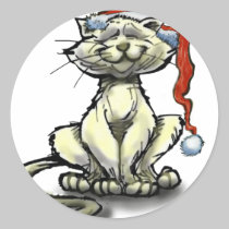 Chat de Noël autocollants