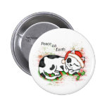 Chat de Noël/bouton paisibles de chaton Badges