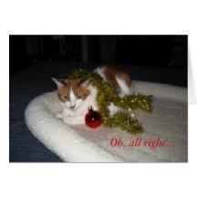 Chat de Noël Cartes De Vœux