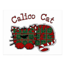 Chat de Noël de calicot Carte Postale