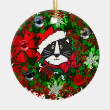Chat de Noël Ornement