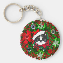 Chat de Noël Porte-clef