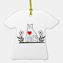 Chat de pays ornements de noël