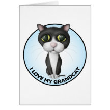 Chat de smoking - amour d'I mon Grandcat Carte De Vœux