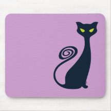 Chat de vampire avec les yeux verts tapis de souris