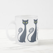 Chat de vampire avec les yeux verts tasse à café