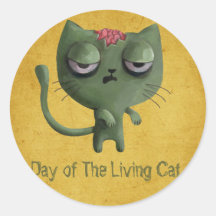 Chat de zombi autocollants