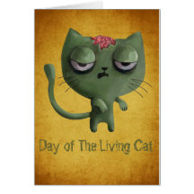 Chat de zombi carte de vœux