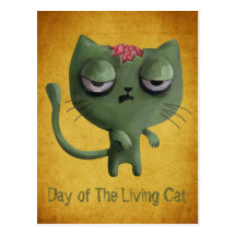 Chat de zombi carte postale