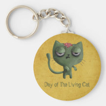 Chat de zombi porte-clé