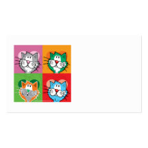 Chat d'édredon d'art de bruit cartes de visite professionnelles