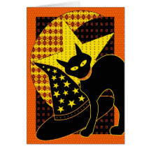 Chat d'étoile carte