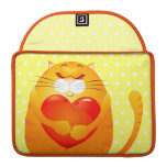 Chat doux dans l'amour, douille de Macbook Poches Pour Macbook Pro