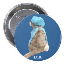 Chat drôle I.C.U. Button badges publicitaires