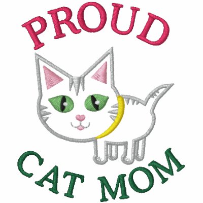 Chat du jour de mère brodé polos avec broderie Chat du jour de mère brodé polos avec broderie