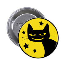 Chat éffrayant badge