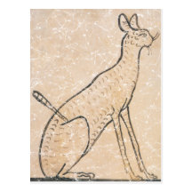 Chat égyptien carte postale