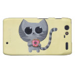 Chat et beignet gris mignons coques motorola droid RAZR