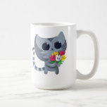 Chat et fleurs mignons de Kitty Mugs