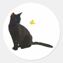 Chat et papillon de Bombay Autocollants