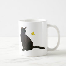 Chat et papillon de Bombay Tasse