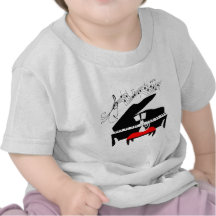 Chat et piano t-shirt
