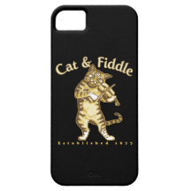 Chat et violon coques iPhone 5