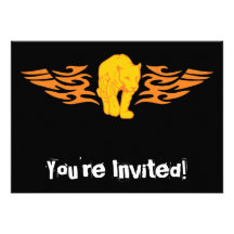 Chat flamboyant #5 invitation personnalisable