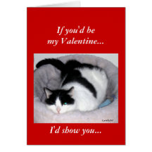 "Chat heureux" Valentine Cartes De Vœux