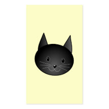 Chat. Kitty. noir adorable Cartes De Visite Professionnelles