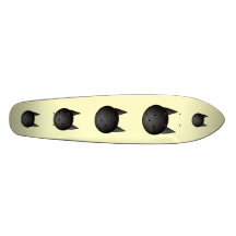 Chat. Kitty. noir adorable Skateboards Personnalisables