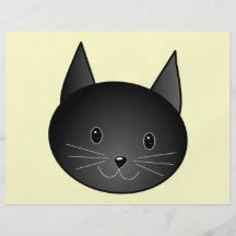 Chat. Kitty. noir adorable Prospectus En Couleur