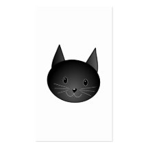 Chat. Kitty. noir mignon Modèles De Cartes De Visite