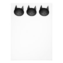 Chat. Kitty. noir mignon Cartons D'invitation